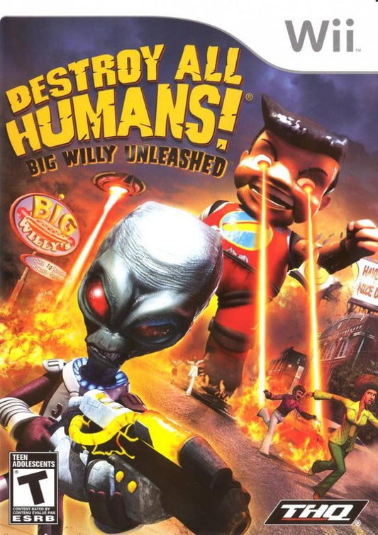 Destroy All Humans Big Willy Unleashed cover art for Nintendo Wii (Wii) video game