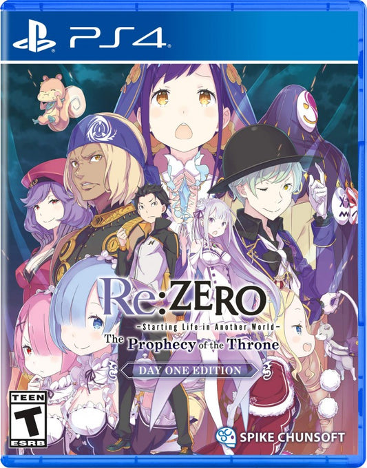Re:Zero - The Prophecy Of The Throne cover art for PlayStation 4 (PS4) video game