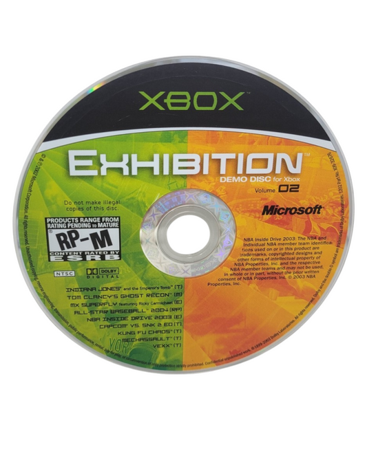 Xbox Exhibition Volume 2 disc for Xbox (XBOX) video game