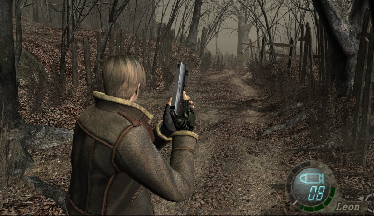 Resident Evil 4 Nintendo Wii for retro video game enthusiasts featuring survival horror gameplay over the shoulder action intense combat terrifying enemies immersive storyline motion controls resource management and collectible gaming appeal gameplay  
