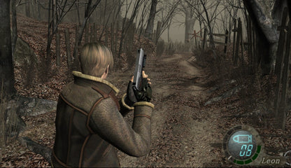 Resident Evil 4 Nintendo Wii for retro video game enthusiasts featuring survival horror gameplay over the shoulder action intense combat terrifying enemies immersive storyline motion controls resource management and collectible gaming appeal gameplay  