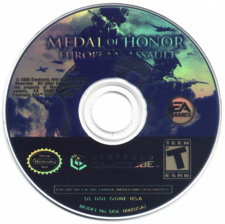 Medal of Honor: European Assault disc for GameCube (GC) World War II first-person shooter video game