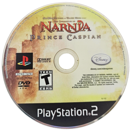 Chronicles of Narnia Prince Caspian PS2 PlayStation 2 action adventure game retro video game disc