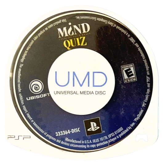 Mind Quiz disc for PlayStation Portable (PSP) puzzle video game