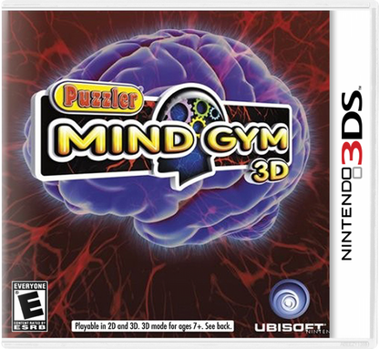 Puzzler Mind Gym 3D cover art for Nintendo 3DS (3DS) puzzle brain training video game