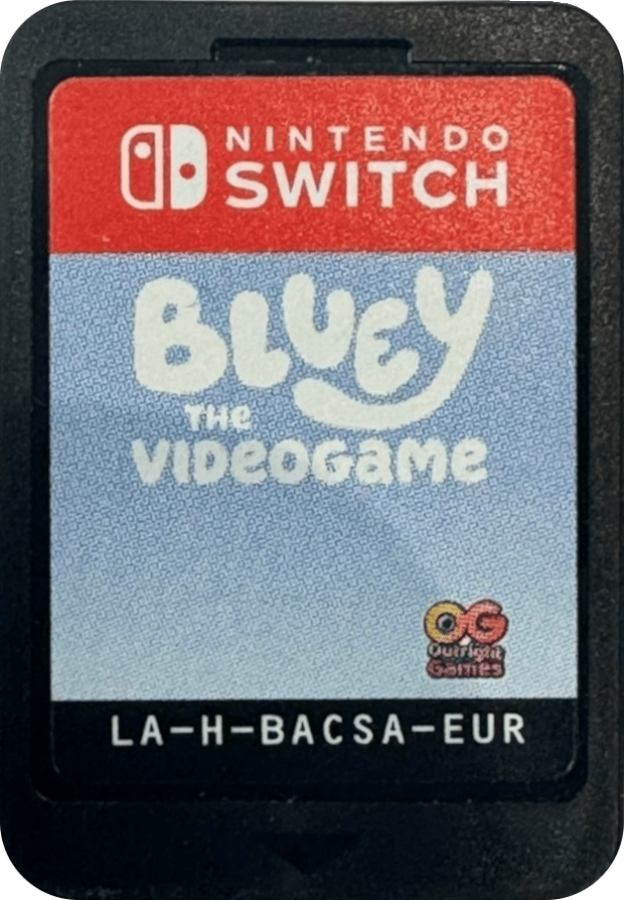 Bluey The Video Game cover art for Nintendo Switch (NS) cartidge
