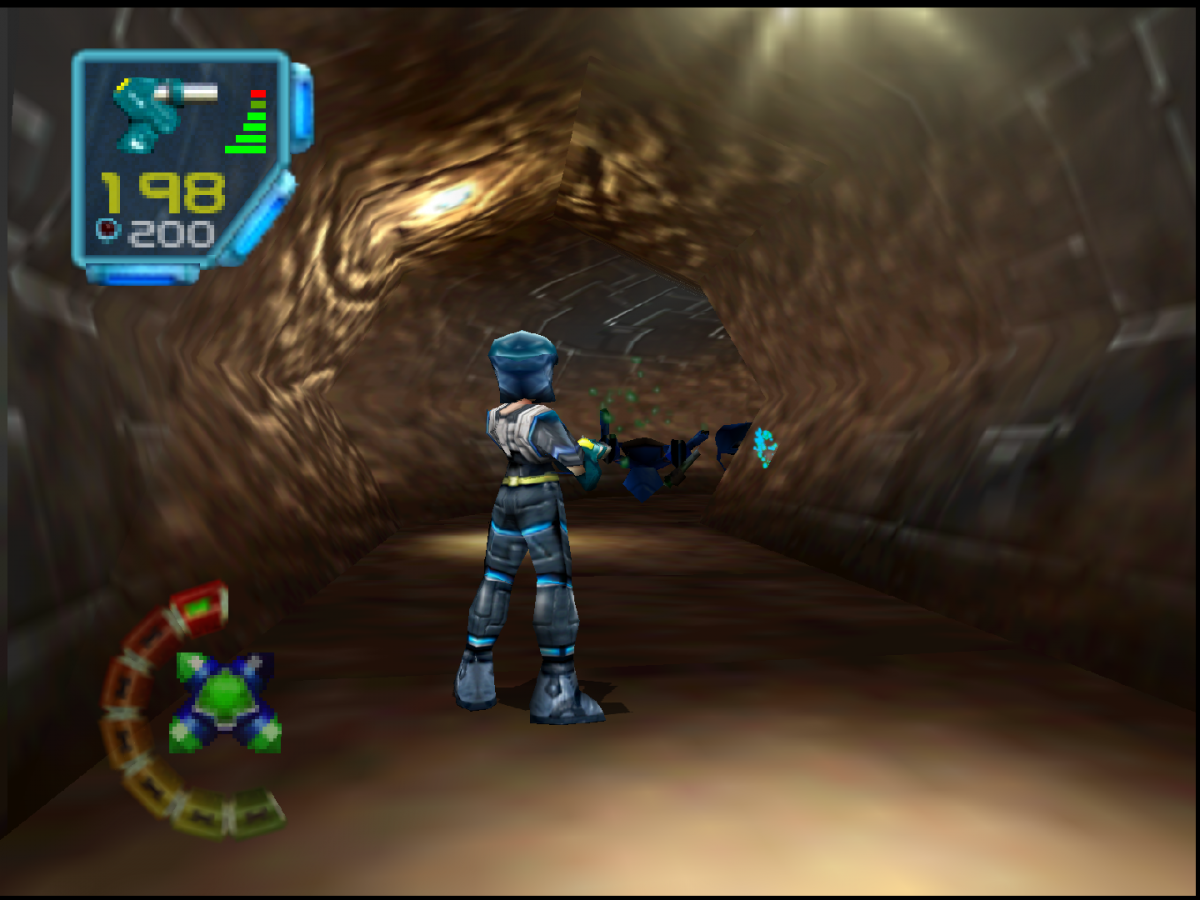 Jet Force Gemini Nintendo 64 N64 video game, game only cartridge, third-person action shooter, sci-fi adventure, classic Nintendo title gameplay screenshot