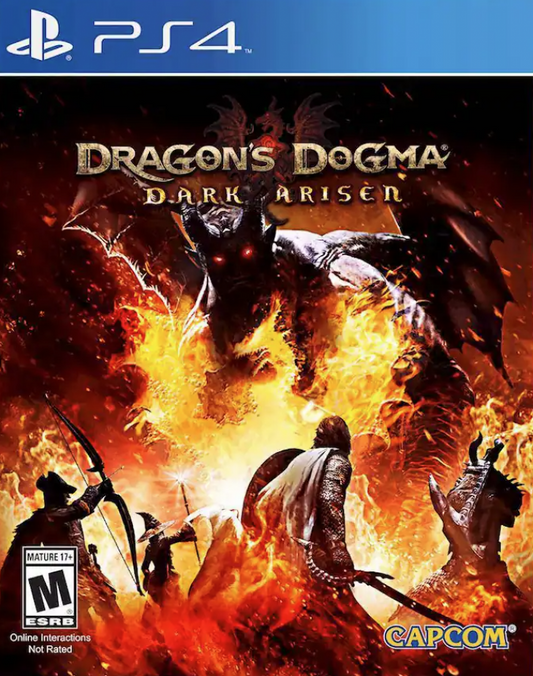 Dragon's Dogma: Dark Arisen – PlayStation 4 (PS4) video game cover image, action RPG by Capcom