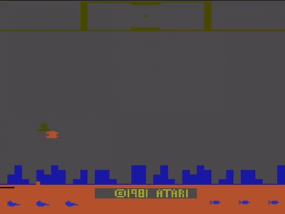 Defender title screen art for Atari 2600 video game