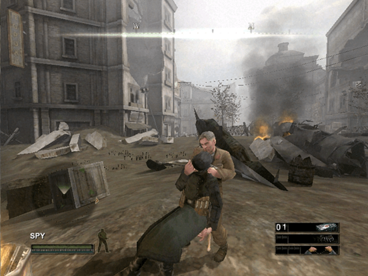 Commandos: Strike Force gameplay art for Xbox (XBOX) video game