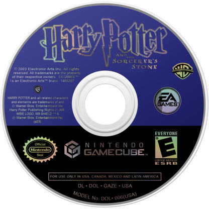 Harry Potter and the Sorcerer’s Stone for GameCube featuring magical adventure gameplay set in the wizarding world disc