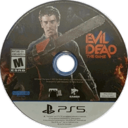 Evil Dead The Game PlayStation 5 PS5 for survival horror action video game fans featuring Ash Williams and iconic Evil Dead characters intense combat demonic enemies supernatural abilities weapon upgrades multiplayer matches objective based gameplay and horror inspired environments collectible gaming appeal disc