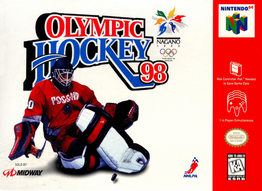 Olympic Hockey 98 cover art for Nintendo 64 (N64) video game