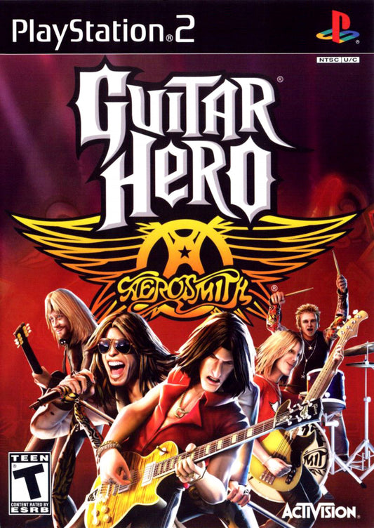 Guitar Hero Aerosmith PlayStation 2 PS2 for music rhythm video game fans featuring iconic Aerosmith songs guitar controller gameplay fast paced note matching career mode multiplayer rock performances classic rhythm action immersive soundtrack collectible gaming appeal cover art