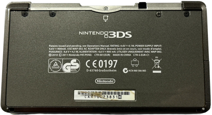 Nintendo 3DS Cosmo Black inspired design featuring sleek handheld gaming console aesthetic glossy black finish dual screen portable gameplay glasses free 3D technology iconic Nintendo hardware immersive gaming experience presentation bottom 