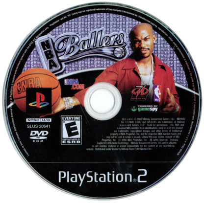 NBA Ballers PlayStation 2 PS2 for retro video game enthusiasts featuring arcade style basketball gameplay one on one streetball action authentic NBA players flashy trick moves competitive multiplayer challenges and collectible gaming appeal disc