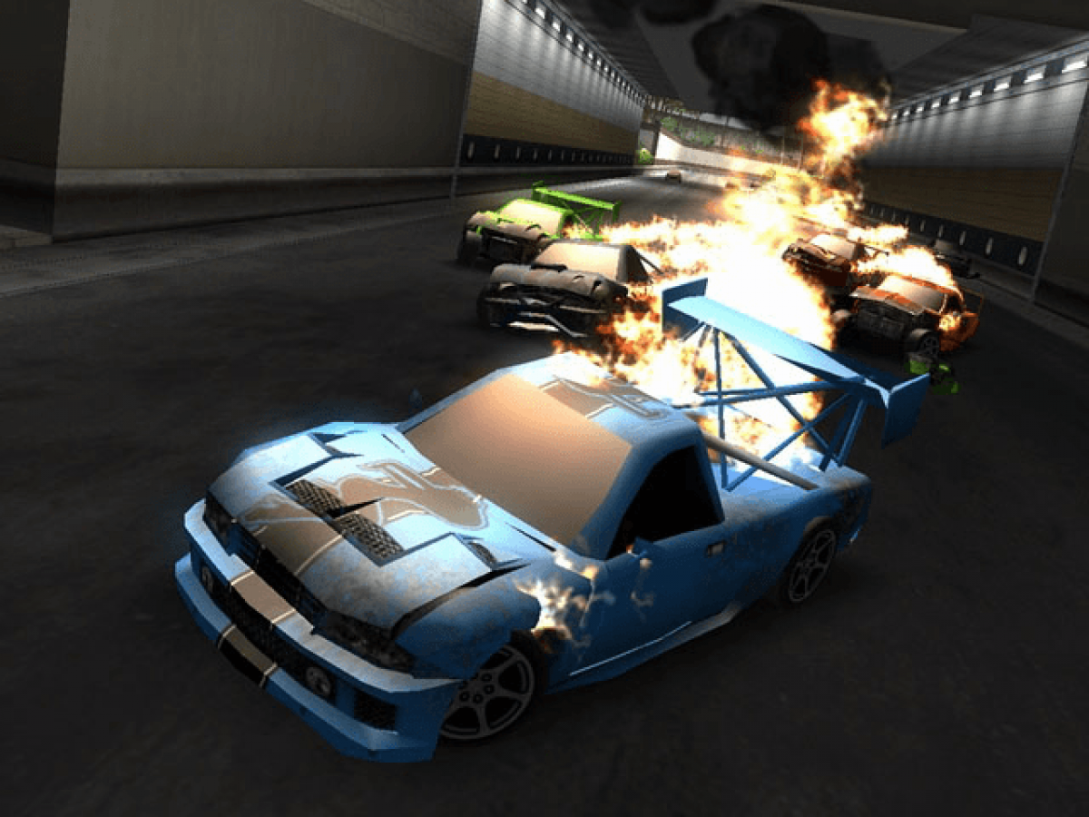 Crash N’ Burn for Xbox featuring high-speed racing and destructive crash action visuals gameplay