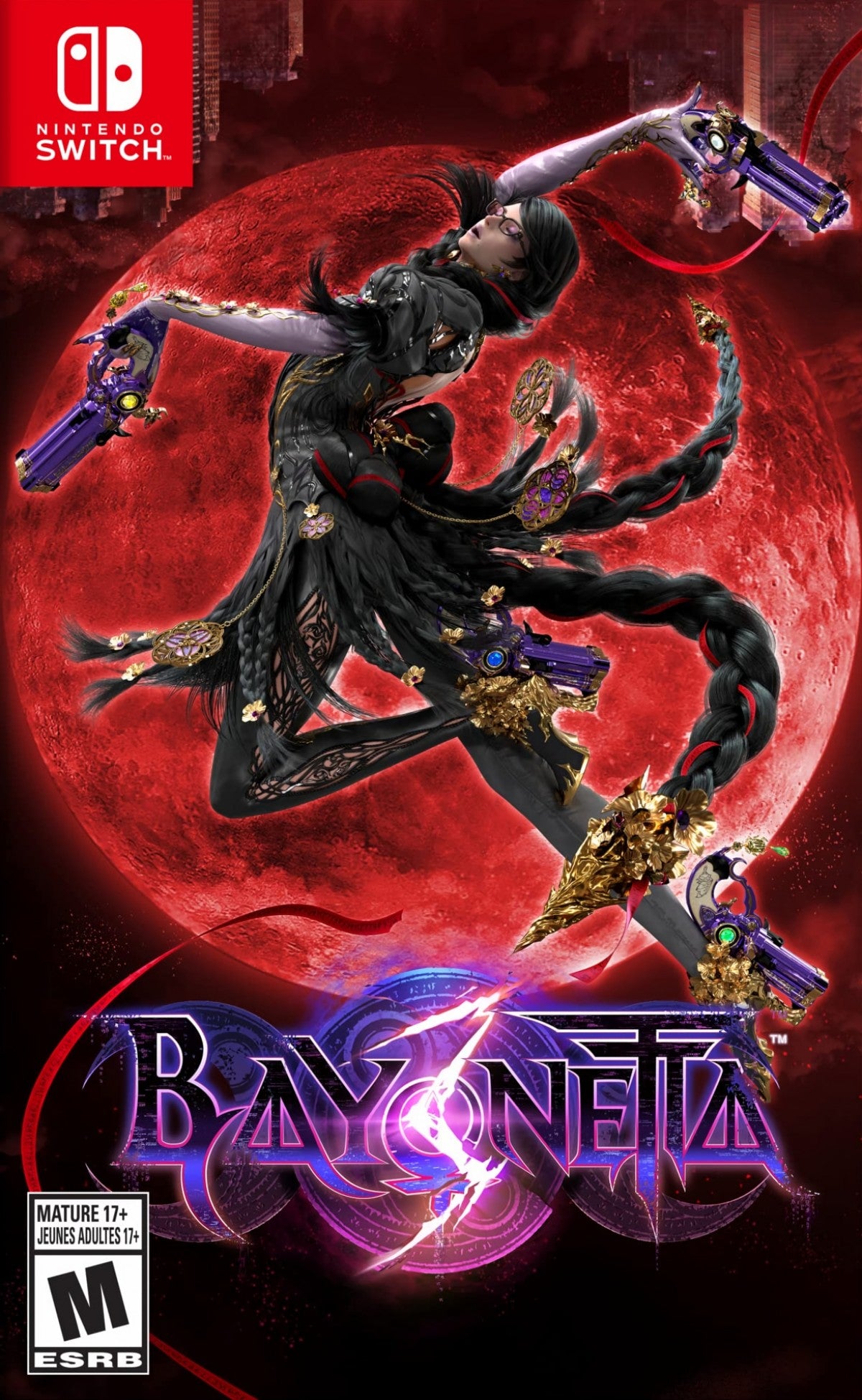 Bayonetta 3 Nintendo Switch game featuring fast-paced witch combat and cinematic action gameplay front cover