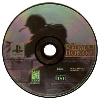 Medal of Honor disc for PlayStation 1 (PS1) retro video game