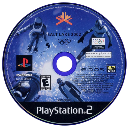 Salt Lake 2002 – PlayStation 2 (PS2) video game disc, winter Olympic sports game.