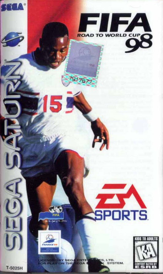 FIFA Road to World Cup 98 cover art for Sega Saturn (SS) video game