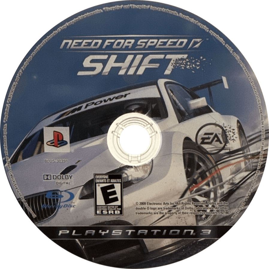 Need for Speed: Shift disc for PlayStation 3 (PS3) video game