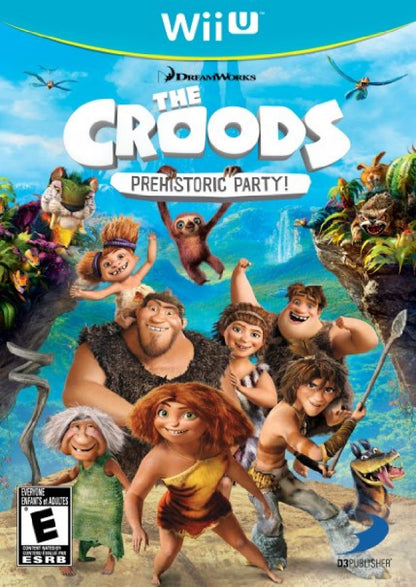 The Croods: Prehistoric Party! cover art for Nintendo Wii U (Wii U) video game. 