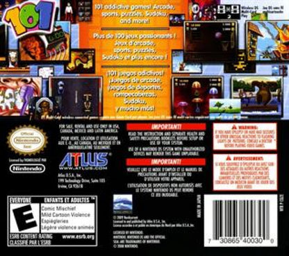 101-in-1 Explosive Megamix back cover art for Nintendo DS (DS) video game