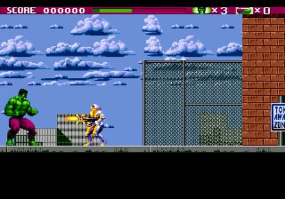 The Incredible Hulk Sega Mega Drive retro video game action platformer gameplay (1994)