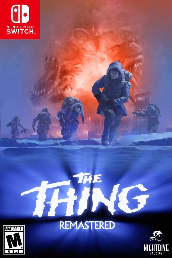 The Thing Remastered Nintendo Switch video game The Thing survival horror sci fi action psychological horror monster combat cinematic gameplay console title Nintendo Switch release cover art