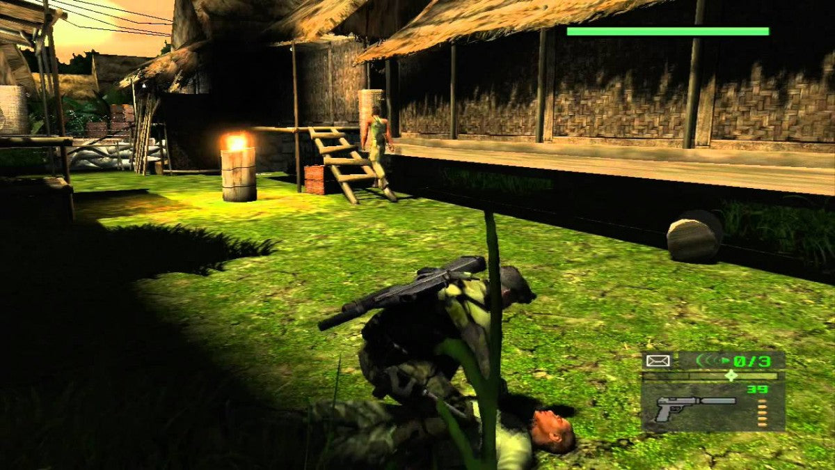 Tom Clancys Splinter Cell Pandora Tomorrow PS2 Sony PlayStation 2 stealth action game Ubisoft tactical espionage gameplay Sam Fisher infiltration stealth mechanics gadgets shadow movement third person stealth missions story driven retro gaming PlayStation 2 software video game title gameplay
