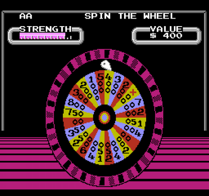 Wheel of Fortune gameplay image for Nintendo Entertainment System (NES) retro video game