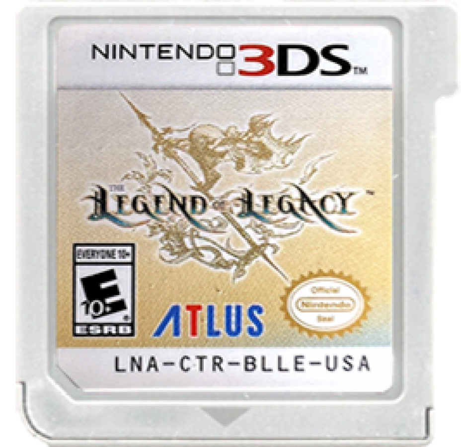 The Legend of Legacy cartridge for Nintendo 3DS (3DS) role-playing video game