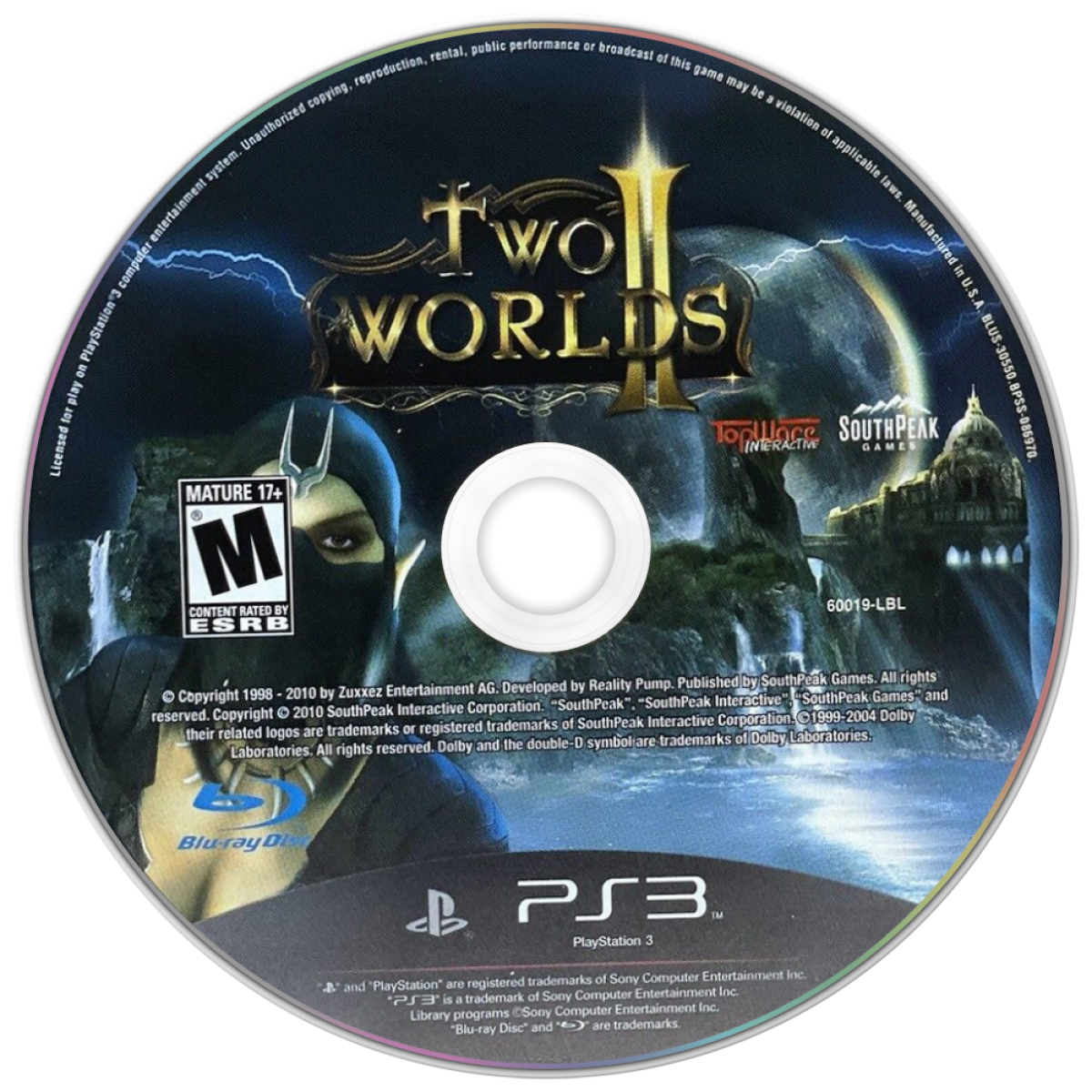 Two Worlds II retro PlayStation 3 video game Two Worlds fantasy action RPG open world adventure sword combat magic gameplay console title PlayStation 3 release disc