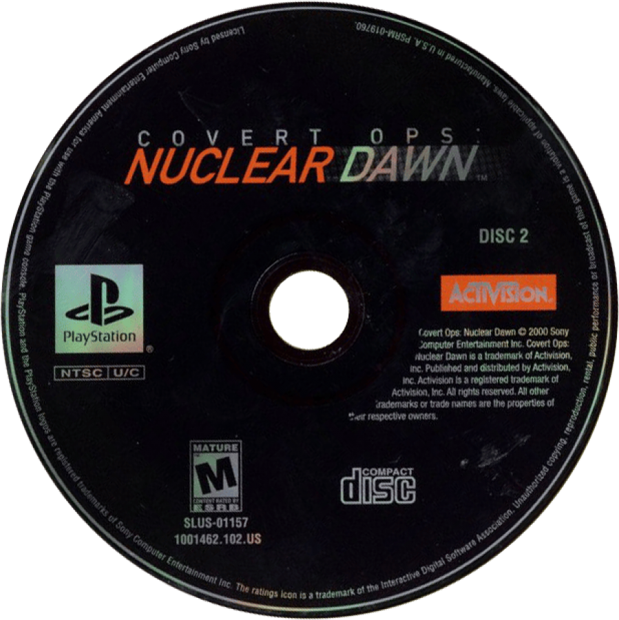 Covert Ops: Nuclear Dawn retro tactical action shooter game for PlayStation 1 (PS1) disc 2