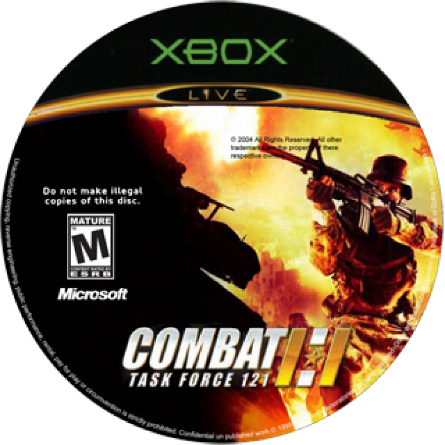 Combat Task Force 121 disc art for Xbox (XBOX) video game