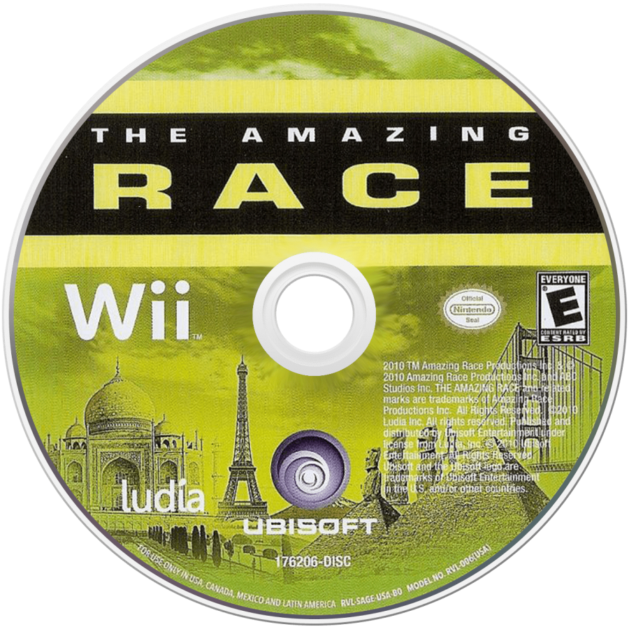 The Amazing Race Nintendo Wii video game, adventure party gameplay, TV show adaptation, multiplayer challenges, Wii console title disc