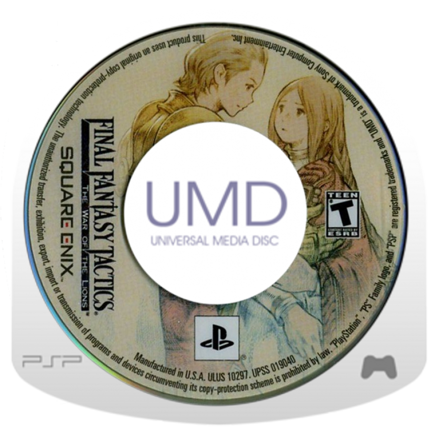 Final Fantasy Tactics: The War of the Lions retro PSP video game Final Fantasy Tactics The War of the Lions tactical RPG turn based strategy fantasy warfare grid based combat story driven role playing game handheld release UMD