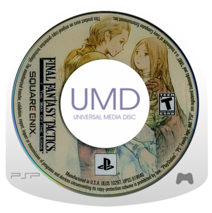 Final Fantasy Tactics: The War of the Lions retro PSP video game Final Fantasy Tactics The War of the Lions tactical RPG turn based strategy fantasy warfare grid based combat story driven role playing game handheld release UMD