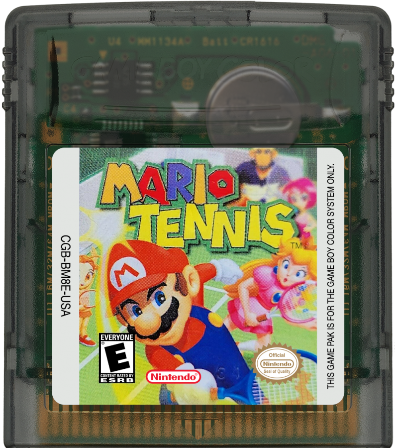 Mario Tennis cover art for Game Boy Color GBC video game cartridge