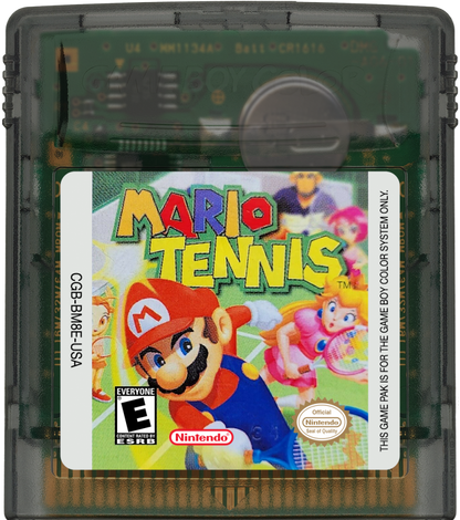 Mario Tennis cover art for Game Boy Color GBC video game cartridge