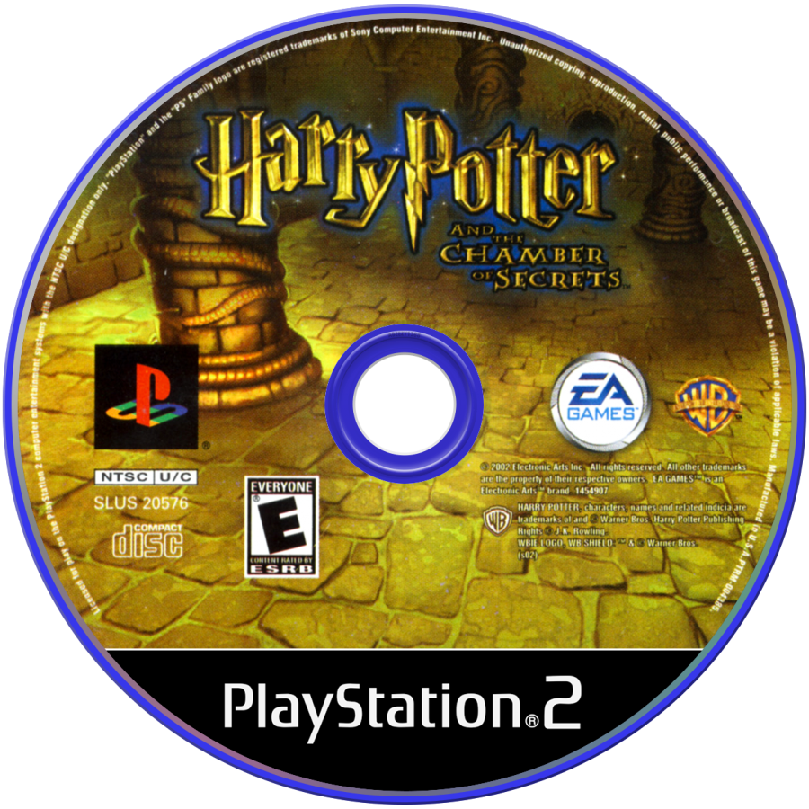 Harry Potter and the Chamber of Secrets disc art for PlayStation 2 (PS2) video game