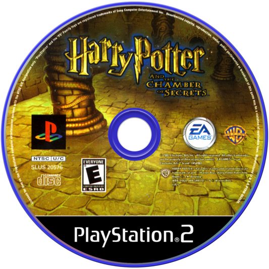 Harry Potter and the Chamber of Secrets disc art for PlayStation 2 (PS2) video game