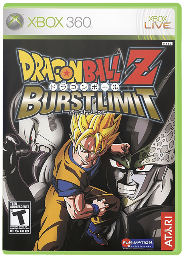 Dragon Ball Z: Burst Limit cover art for Xbox 360 (X360) fighting video game