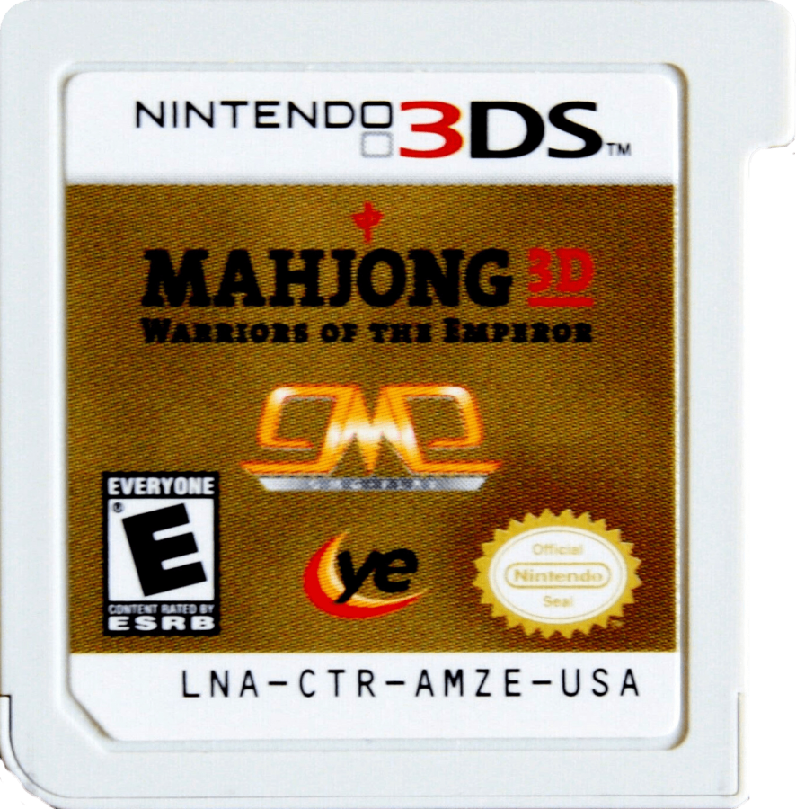 Mahjong 3D Warriors of the Emperor for Nintendo 3DS mahjong puzzle game featuring Chinese themed tiles campaign challenges and classic tile matching gameplay cartridge