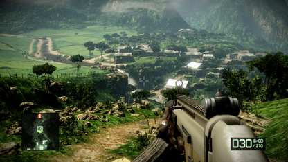 Battlefield: Bad Company 2 for Xbox 360 (X360) at Gamers INC, featuring the critically acclaimed military shooter known for its extensive environmental destruction, a character-driven single-player campaign, and a premier multiplayer experience where you engage in large-scale tactical warfare across diverse landscapes using a wide array of vehicles, weapons, and specialized soldier classes  gameplay 