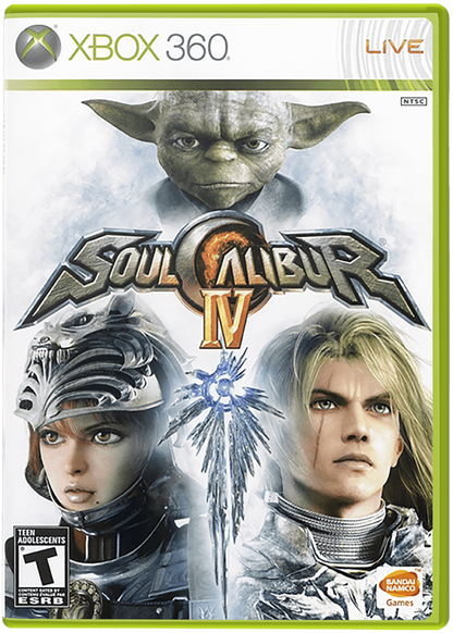 Soul Calibur IV cover art for Xbox 360 (X360) 3D fighting video game