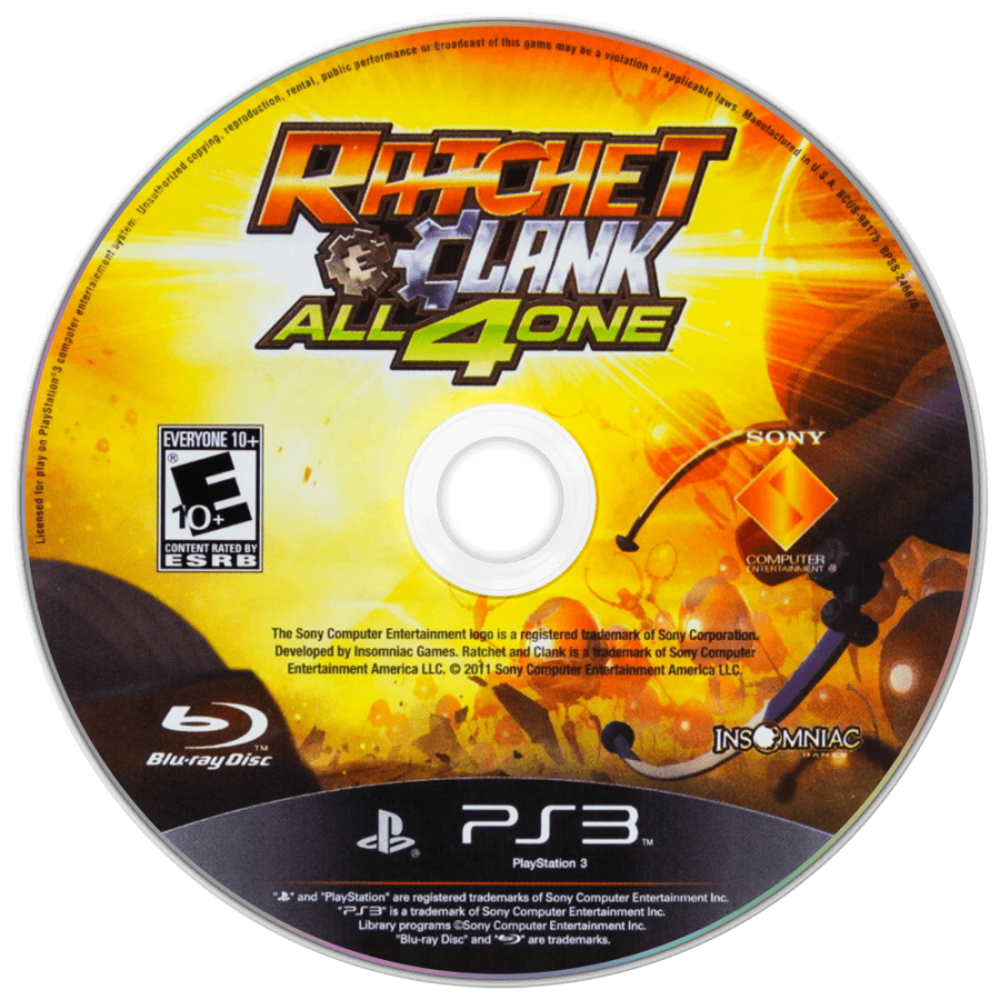 Ratchet & Clank: All 4 One disc for PlayStation 3 (PS3) video game