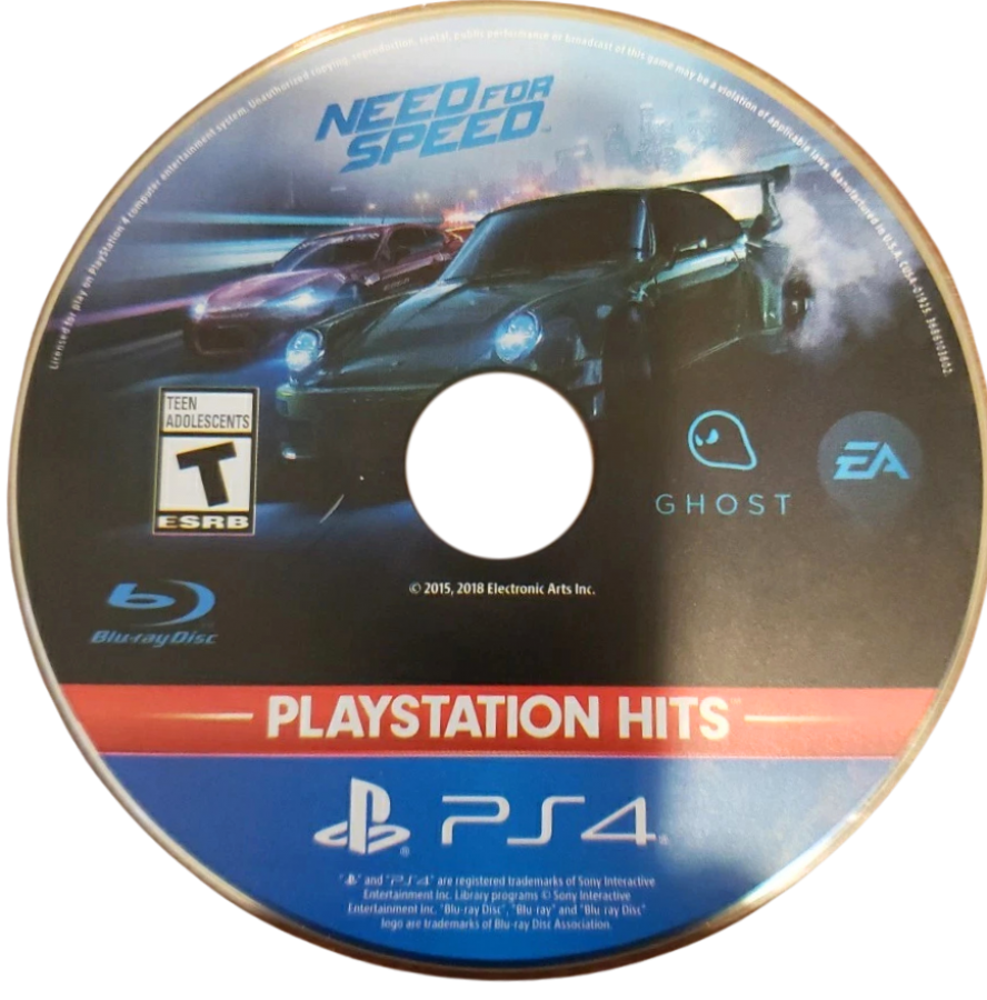 Need for Speed [PlayStation Hits] – PlayStation 4 (PS4) video game disc, arcade street racing game.