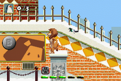Madagascar Game Boy Advance GBA video game, action adventure platformer, animated movie tie-in, family-friendly handheld console title gameplay
